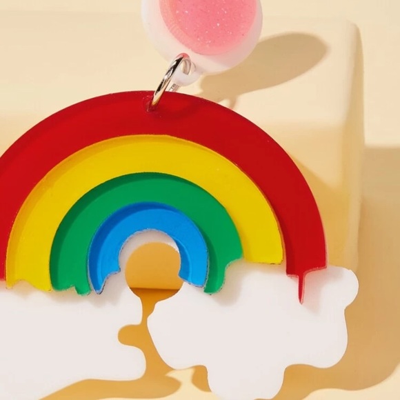 🌈 Rainbow cloud earrings ☁️ - Picture 4 of 5